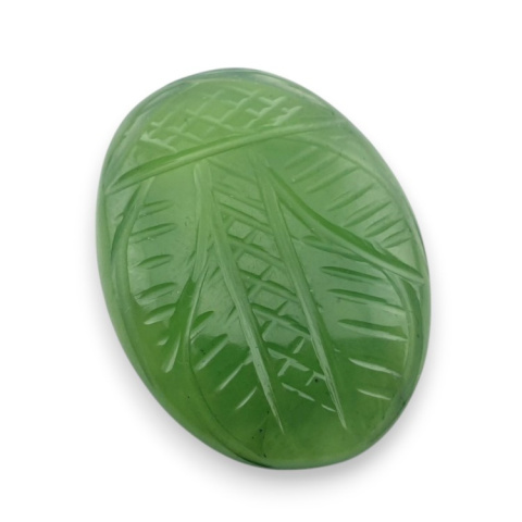 Nephrite carved cabochon 29x22 mm no 18 Nephrite carved cabochon 29x22 mm no 18