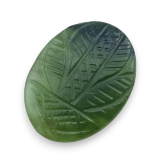 Nephrite carved cabochon 29x22 mm no 21
