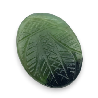 Nephrite carved cabochon 29x22 mm no 21