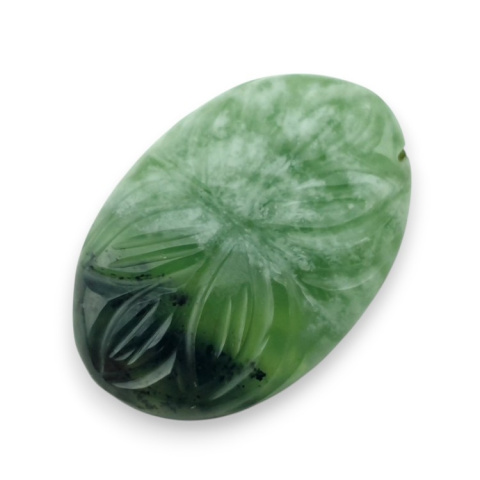 Nephrite carved cabochon 30x21 mm no 77 Nephrite carved cabochon 30x21 mm no 77