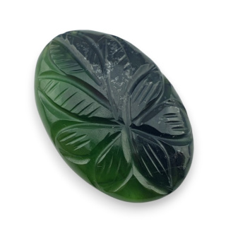 Nephrite carved cabochon 31x21 mm no 7