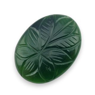 Nephrite carved cabochon 31x23 mm no 5