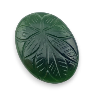Nephrite carved cabochon 31x23 mm no 5