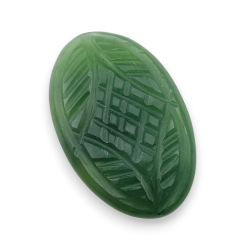 Nephrite carved cabochon 33x21 mm no 44 Nephrite carved cabochon 33x21 mm no 44