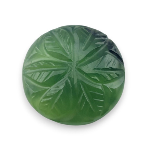 Nephrite carved cabochon fi 19 mm no 66 Nephrite carved cabochon fi 19 mm no 66