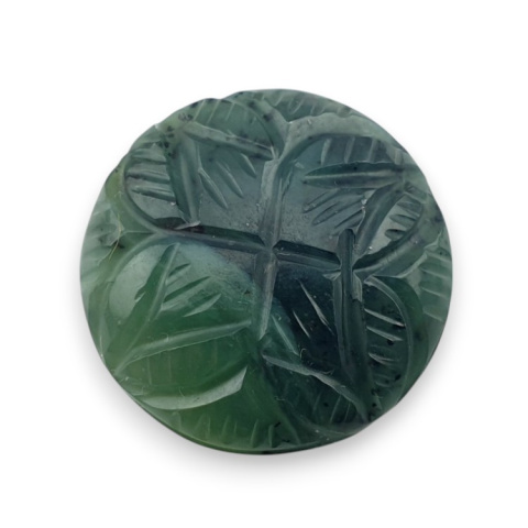 Nephrite carved cabochon fi 20 mm no 67 Nephrite carved cabochon fi 20 mm no 67