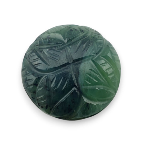 Nephrite carved cabochon fi 20 mm no 67 Nephrite carved cabochon fi 20 mm no 67
