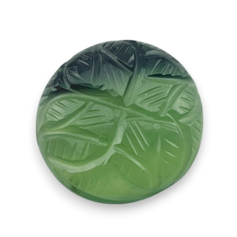 Nephrite carved cabochon fi 20 mm no 71