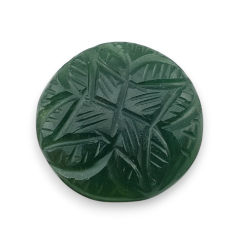 Nephrite carved cabochon fi 23 mm no 53 Nephrite carved cabochon fi 23 mm no 53