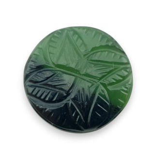 Nephrite carved cabochon fi 26 mm no 55