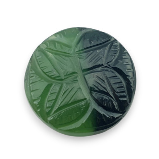 Nephrite carved cabochon fi 26 mm no 55