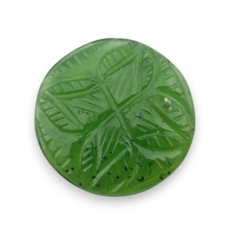 Nephrite carved cabochon fi 27 mm no 36
