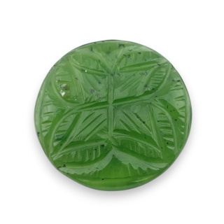 Nephrite carved cabochon fi 27 mm no 36