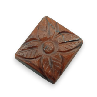 Red tiger's eye carved cabochon 20x18 mm no 16