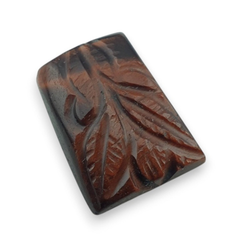 Red tiger's eye carved cabochon 21x16 mm no 25