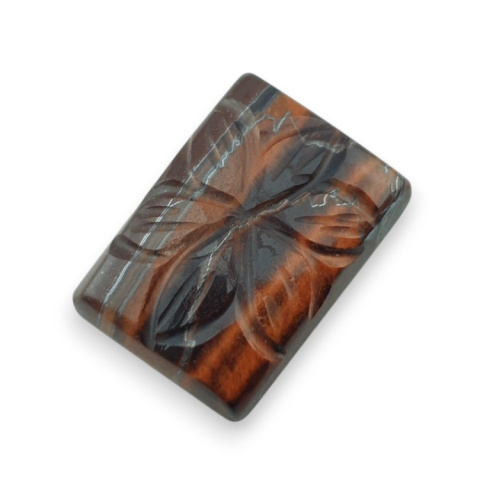 Red tiger's eye carved cabochon 22x16 mm no 6 Red tiger's eye carved cabochon 22x16 mm no 6