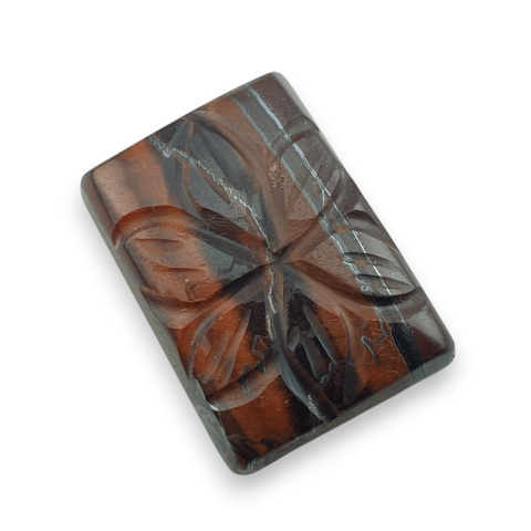 Red tiger's eye carved cabochon 22x16 mm no 6 Red tiger's eye carved cabochon 22x16 mm no 6