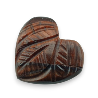 Red tiger's eye carved cabochon 22x20 mm no 73
