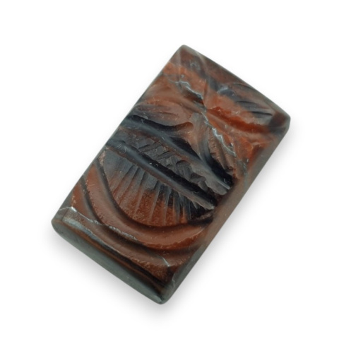 Red tiger's eye carved cabochon 23x14 mm no 15 Red tiger's eye carved cabochon 23x14 mm no 15