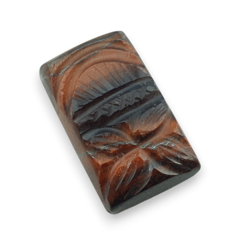 Red tiger's eye carved cabochon 23x14 mm no 15 Red tiger's eye carved cabochon 23x14 mm no 15