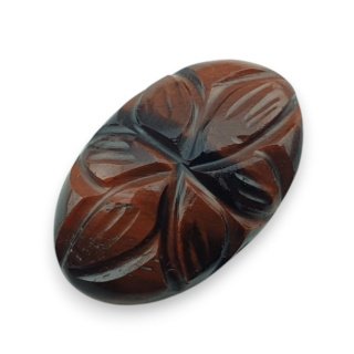Red tiger's eye carved cabochon 23x15 mm no 30