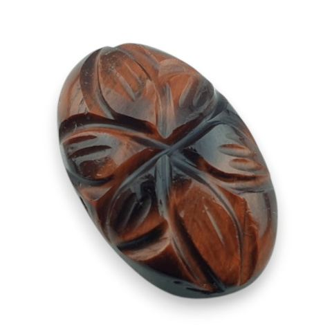 Red tiger's eye carved cabochon 23x15 mm no 30 Red tiger's eye carved cabochon 23x15 mm no 30