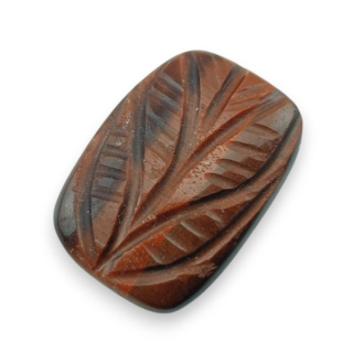 Red tiger's eye carved cabochon 23x16 mm no 44
