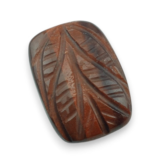 Red tiger's eye carved cabochon 23x16 mm no 44
