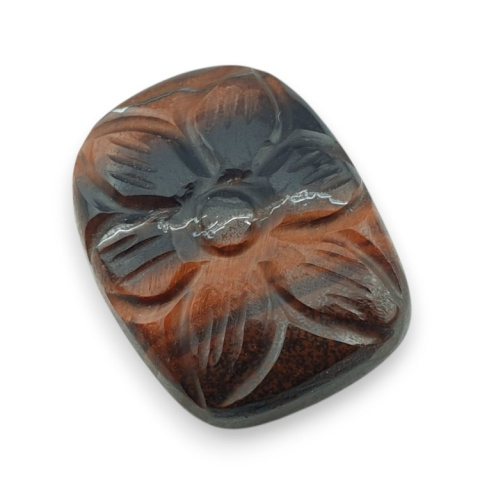 Red tiger's eye carved cabochon 23x18 mm no 38 Red tiger's eye carved cabochon 23x18 mm no 38