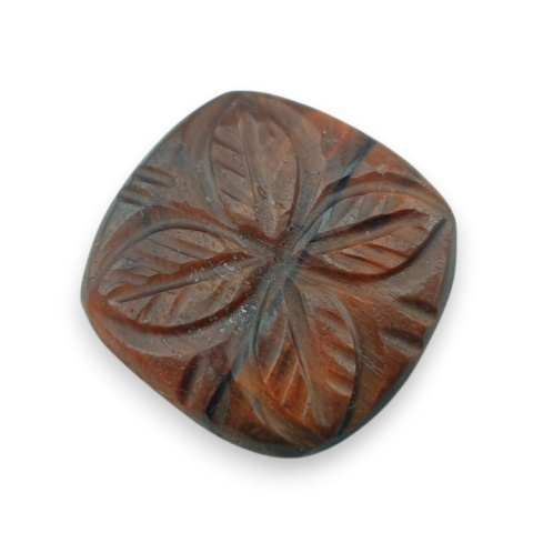Red tiger's eye carved cabochon 23x23 mm no 19 Red tiger's eye carved cabochon 23x23 mm no 19