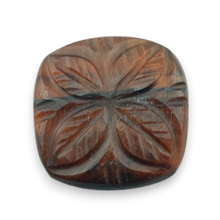 Red tiger's eye carved cabochon 23x23 mm no 19