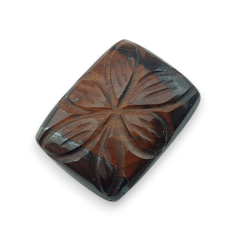 Red tiger's eye carved cabochon 24x18 mm no 64 Red tiger's eye carved cabochon 24x18 mm no 64