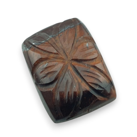 Red tiger's eye carved cabochon 24x18 mm no 64 Red tiger's eye carved cabochon 24x18 mm no 64
