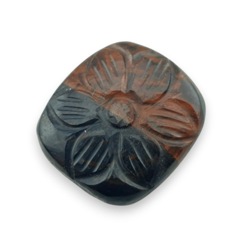 Red tiger's eye carved cabochon 24x22 mm no 63 Red tiger's eye carved cabochon 24x22 mm no 63