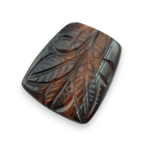 Red tiger's eye carved cabochon 25x21 mm no 2 Red tiger's eye carved cabochon 25x21 mm no 2