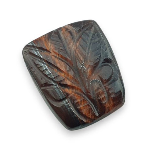 Red tiger's eye carved cabochon 25x21 mm no 2 Red tiger's eye carved cabochon 25x21 mm no 2