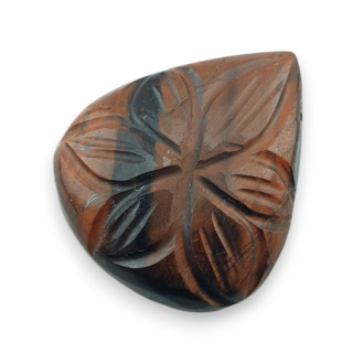 Red tiger's eye carved cabochon 25x21 mm no 7