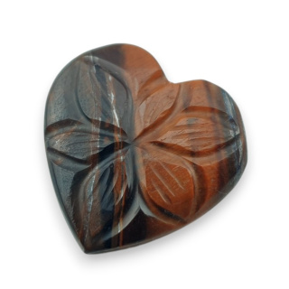 Red tiger's eye carved cabochon 25x24 mm no 42