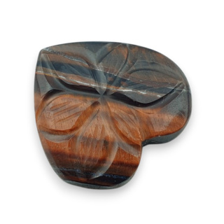 Red tiger's eye carved cabochon 25x24 mm no 42