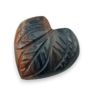 Red tiger's eye carved cabochon 25x24 mm no 43