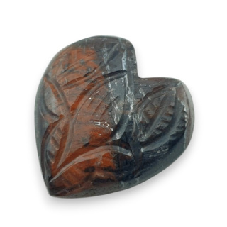 Red tiger's eye carved cabochon 25x24 mm no 4