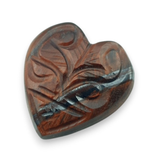Red tiger's eye carved cabochon 25x24 mm no 51