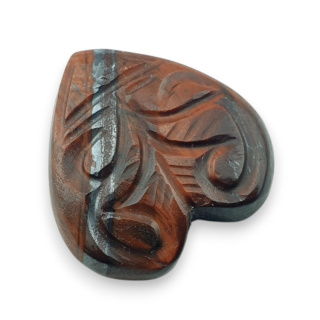 Red tiger's eye carved cabochon 25x24 mm no 51