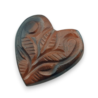 Red tiger's eye carved cabochon 25x25 mm no 53