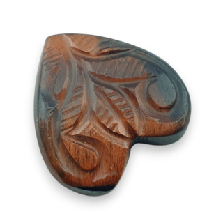 Red tiger's eye carved cabochon 25x25 mm no 53
