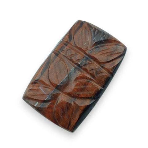Red tiger's eye carved cabochon 26x16 mm no 3 Red tiger's eye carved cabochon 26x16 mm no 3