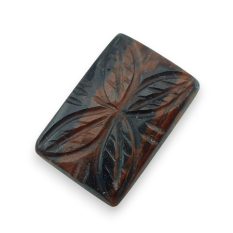 Red tiger's eye carved cabochon 26x18 mm no 22 Red tiger's eye carved cabochon 26x18 mm no 22