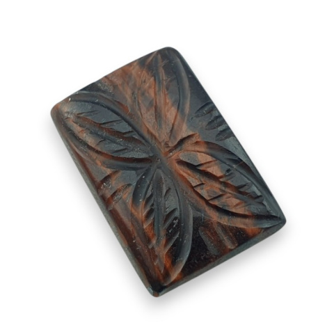 Red tiger's eye carved cabochon 26x18 mm no 22 Red tiger's eye carved cabochon 26x18 mm no 22