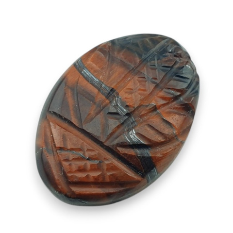 Red tiger's eye carved cabochon 26x18 mm no 41 Red tiger's eye carved cabochon 26x18 mm no 41