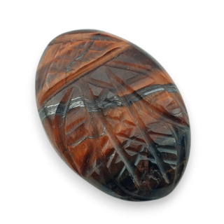 Red tiger's eye carved cabochon 26x18 mm no 41